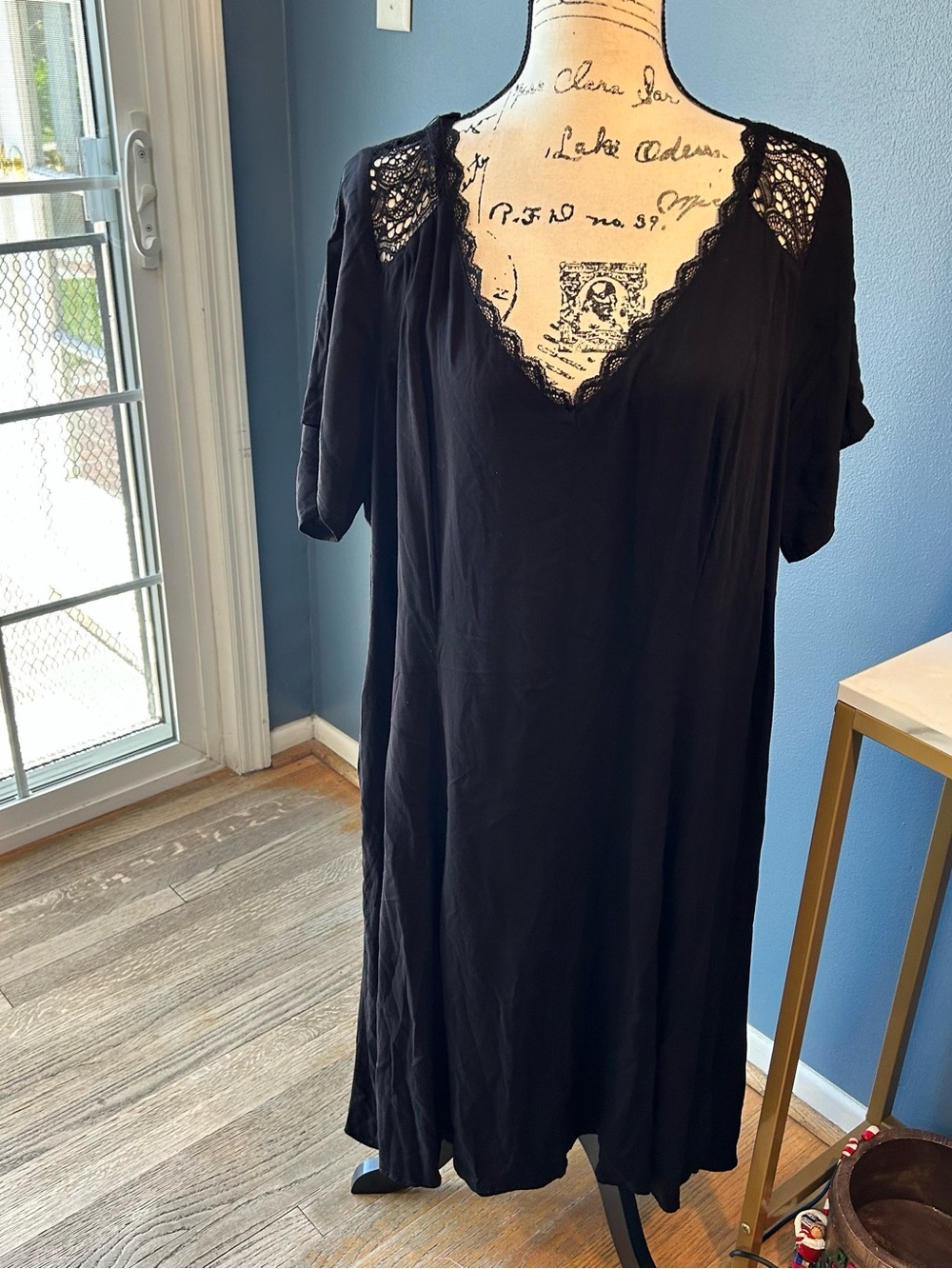 torrid lace trim T-shirt dress
